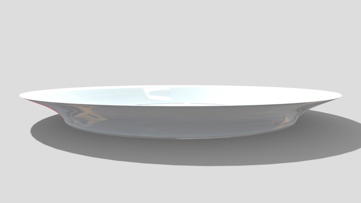 Low Poly Plate For GameDev 3D Model
