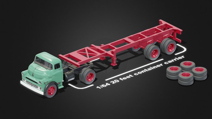 1/64 scale 20ft trailer