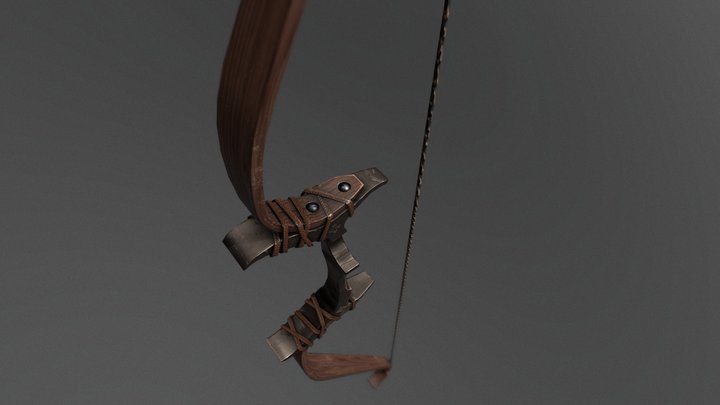 Medieval Bow (Game Model) 3D Model