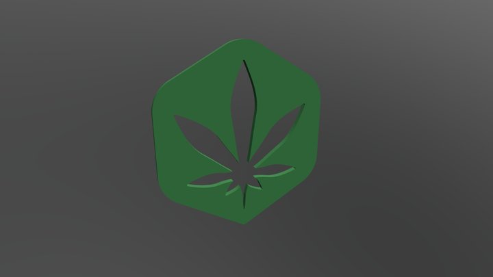 NZ Weed Logo (Animated) 3D Model