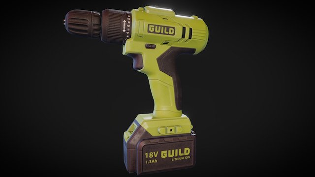 Hammer Drill LOD-A 3D Model
