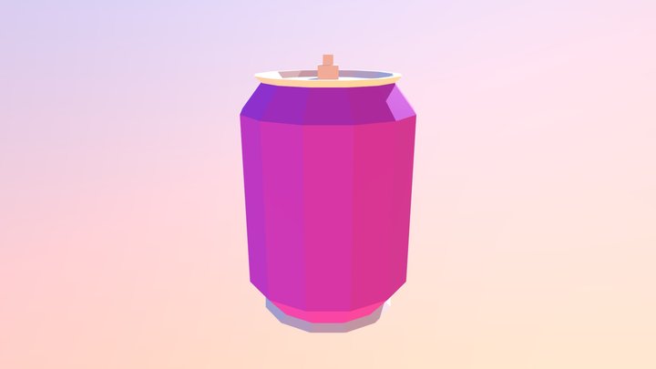 Soft Drink Purple 3D Model