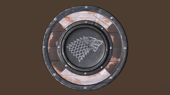 House Stark Shield 3D Model