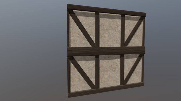 Medieval Tillable Wall 3D Model