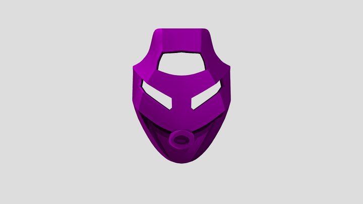 Bionicle low ploy Pakari mask 3D Model