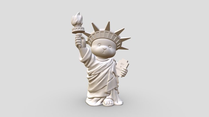 Statue Of Liberty Bear 3D Model