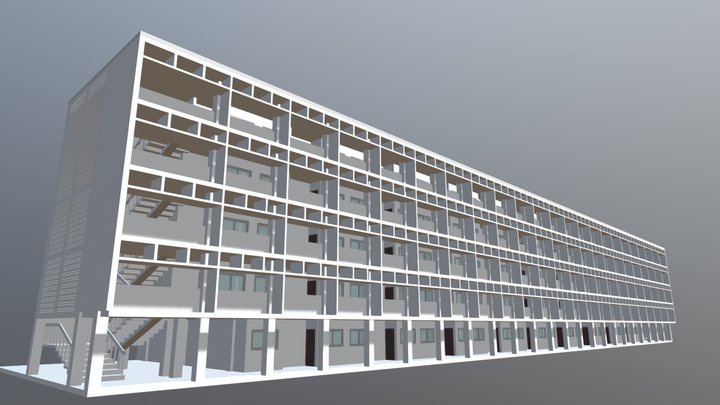 อาคารแฟลตการเคหะบ่อนไก่ 3D Model