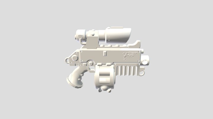 WARHAMMER 40.000 Honorific Bolter Gun Low 3D Model