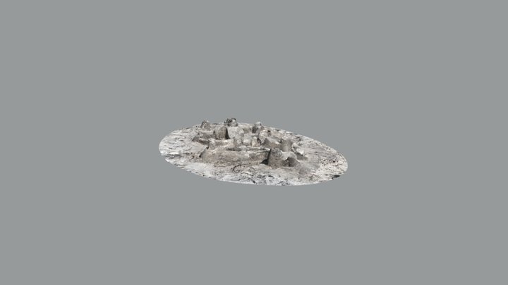 Sandcastle in the Norwegian sand 3D Model