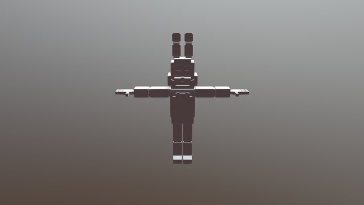 FNAF toy bonnie rig with no bone OBJ 3D Model