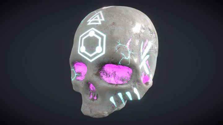 Sci-fi..ish Skull 3D Model