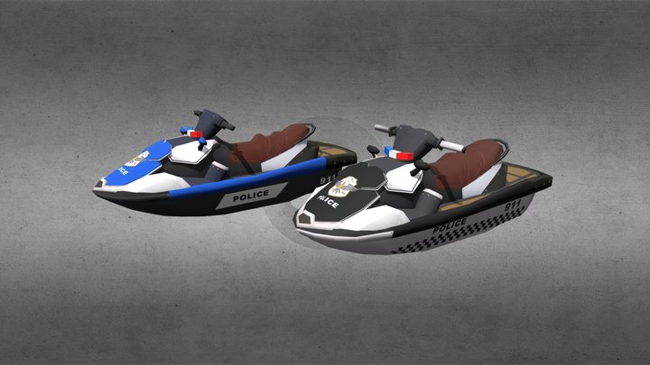 Police Jet Ski 3D Model