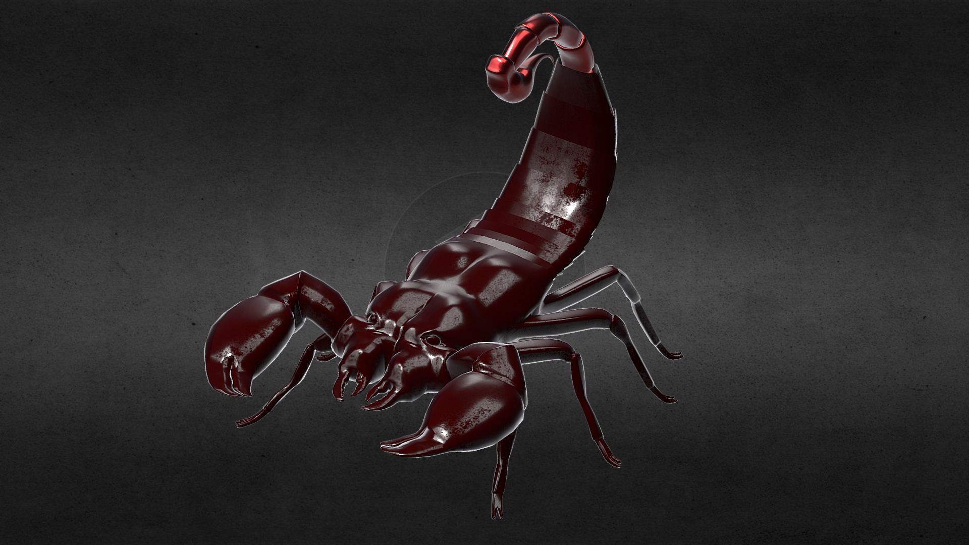 3D model Scorpion - This is a 3D model of the Scorpion. The 3D model is about a red and black drone.