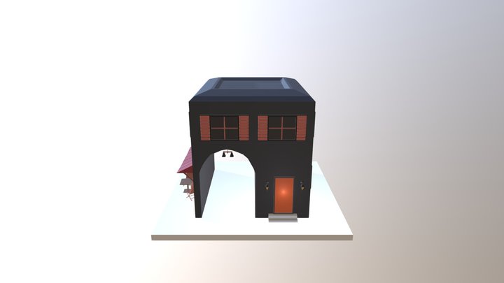 House with carriage arch 3D Model