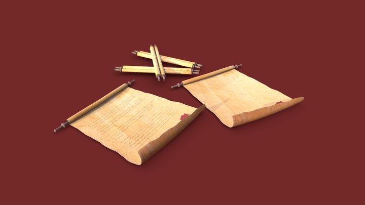 Medieval  Scrolls | Game Assets 3D Model
