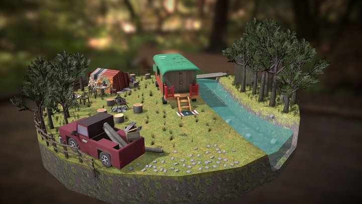 Diorama: Gypsy Camp: Senne Moens Retake 3D Model
