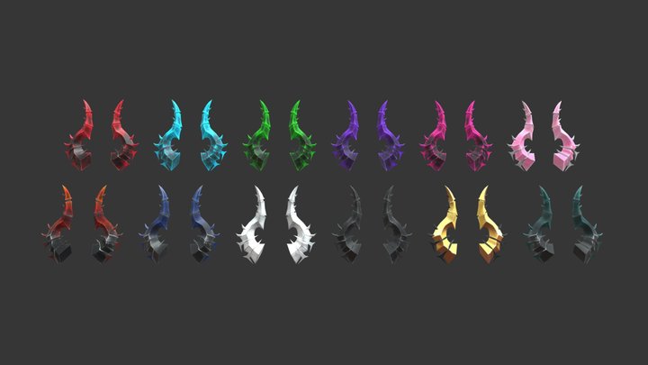 Horns Pack 3D Model