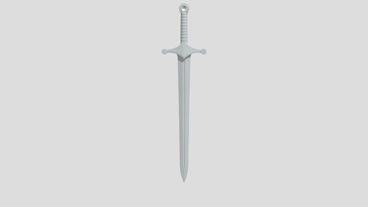 A one-handed medieval sword 3D Model