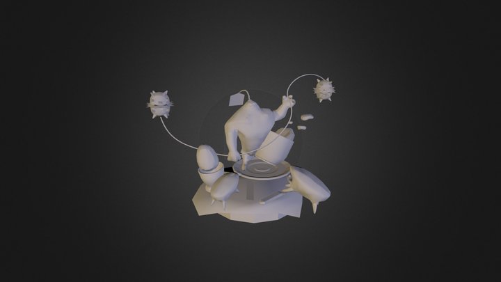 Mr. Tea fight 3D Model