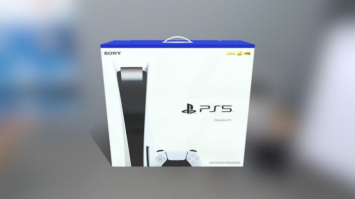 PS5 Box - Accurate scale 3D Model