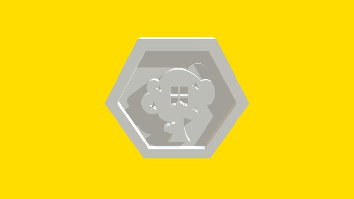 2 Sided Hexagon w/Images 3D Model