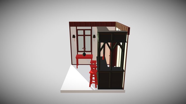 Red Black White Exp 2 3D Model