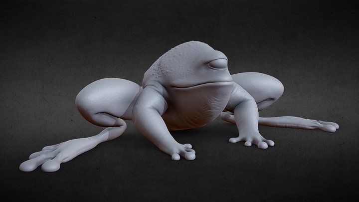 3D PRINTABLE SORGAN FROG MANDALORIAN BABY YODA 3D Model