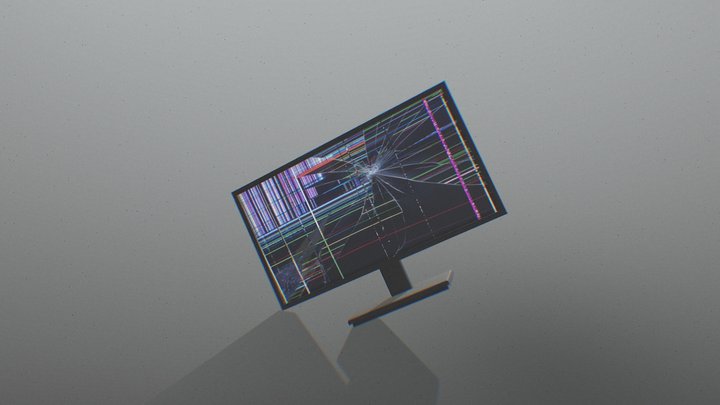 Broken Monitor 3D Model