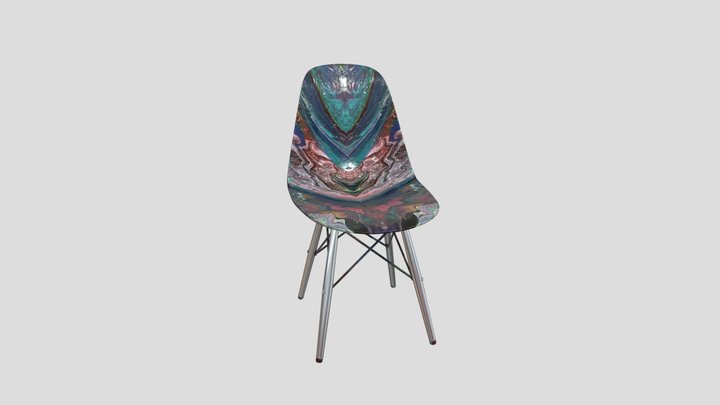 Eames Chair Melted paint surface 1 3D Model