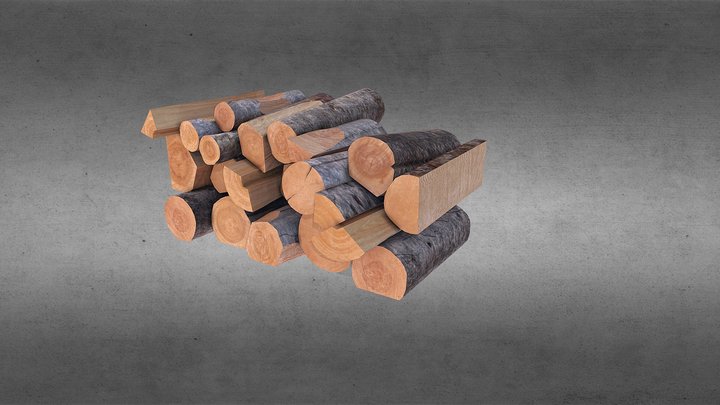 Firewood LOW POLY 3D Model