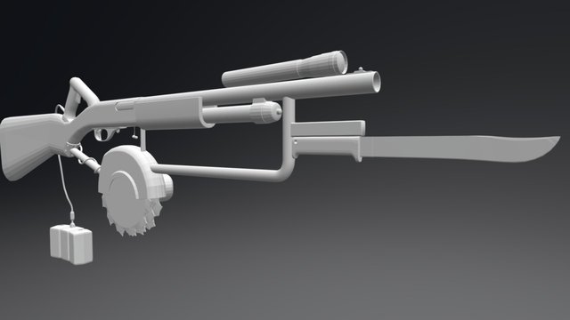 Export Gun (Low Poly Version) WIP 3D Model