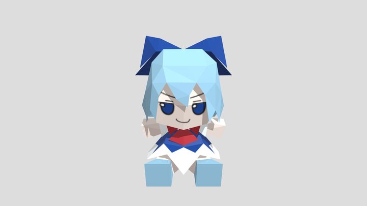 Cirno Fumo 256 Faces 3D Model