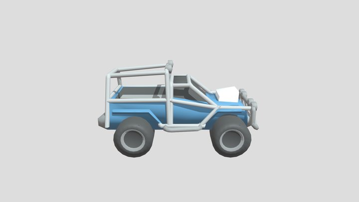 Low Poly Wasteland Raider 3D Model