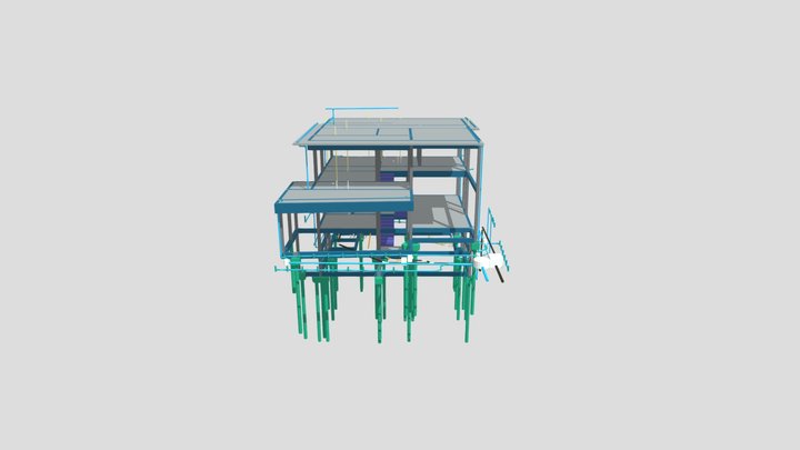 Projeto sanitário de residência unifamiliar (2) 3D Model