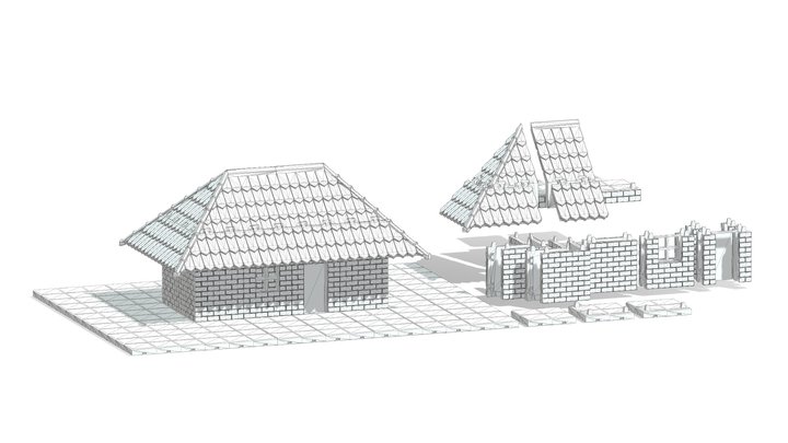 Medieval House Miniature 3D Model