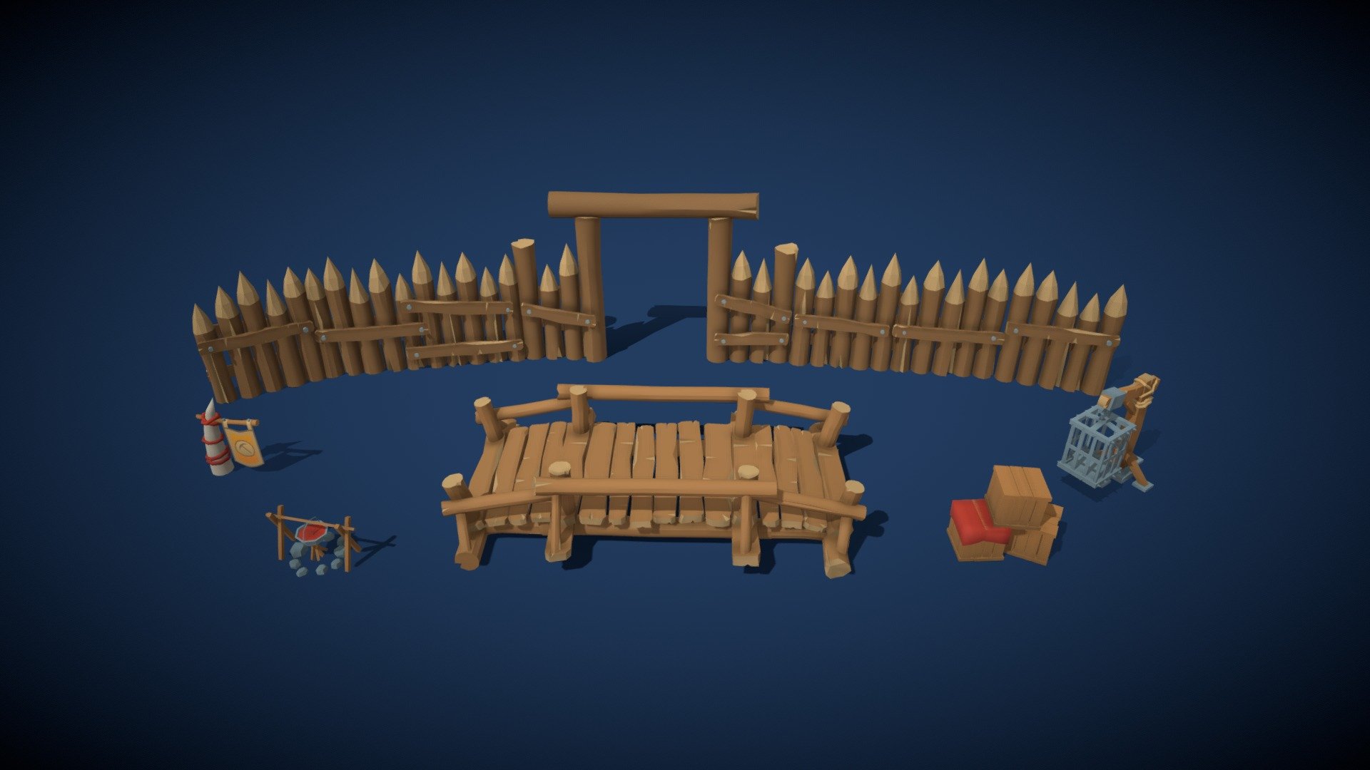 Camp Props - game ready - 3D model by vladimir.mkl [49309ed] - Sketchfab