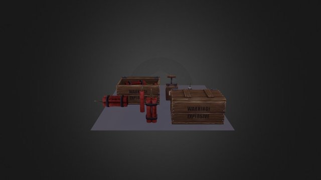 Explosives pack 3D Model