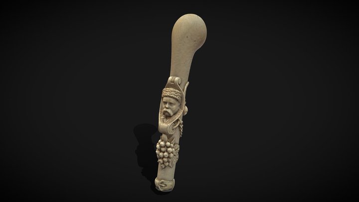 Stick handle with the image of Taras Shevchenko 3D Model