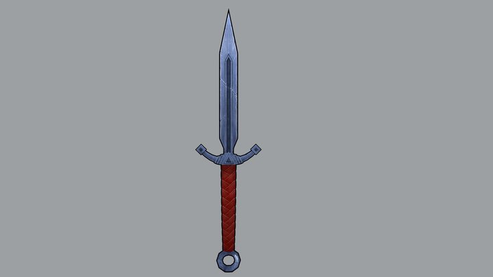 Knife _ hand-painted 3D Model