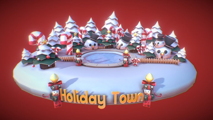 Holiday Town 3D Model