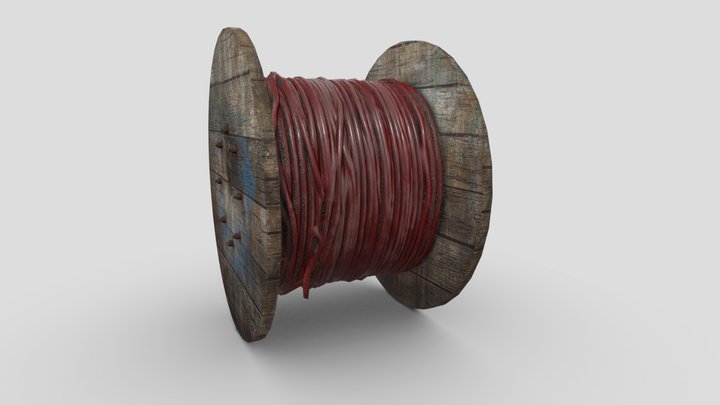 Industrial Cable Spool 3D Model