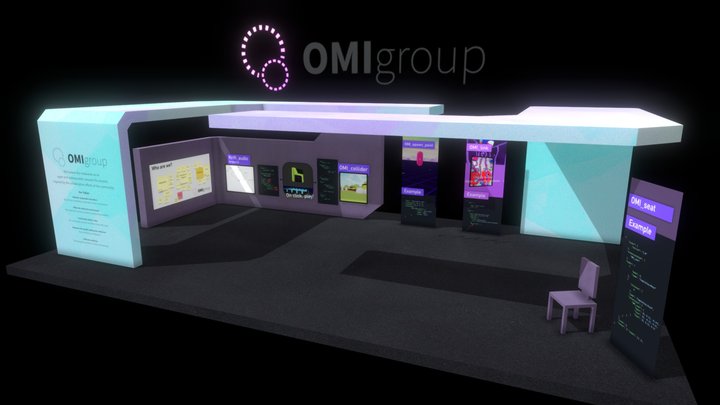 OMIgroup Booth - glTF extensions group – Free 3D Model STL