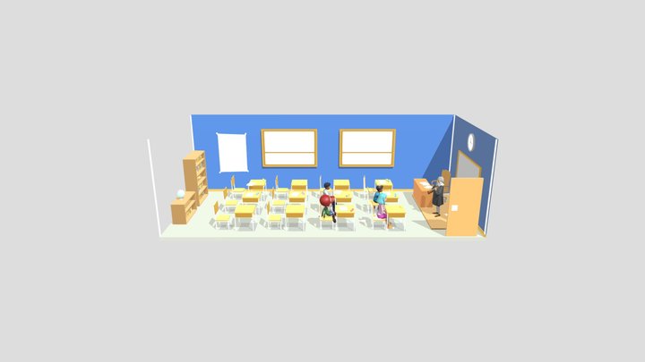 Class Room 3D Model