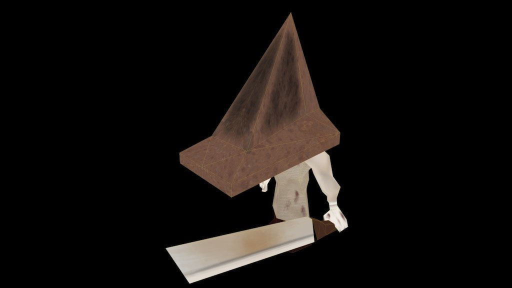 Low Poly People — Pyramid Head (a.k.a. Red Triangle) from Silent