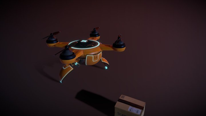 Delivery Drone 3D Model