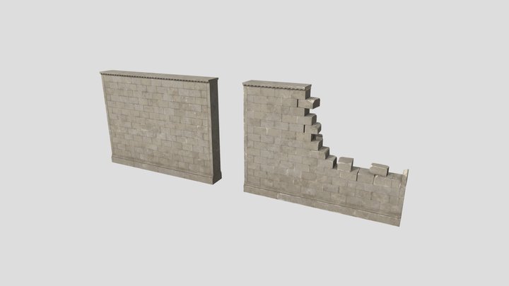 Kits Modulaire Murs | Projet scolaire 3D Model