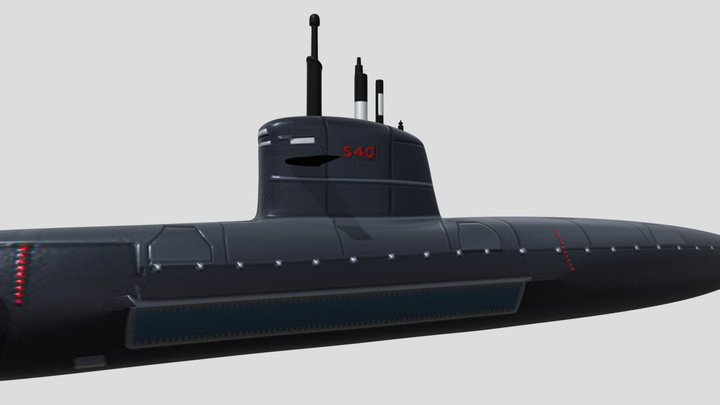 #1709 - submarino Humaita 3D Model