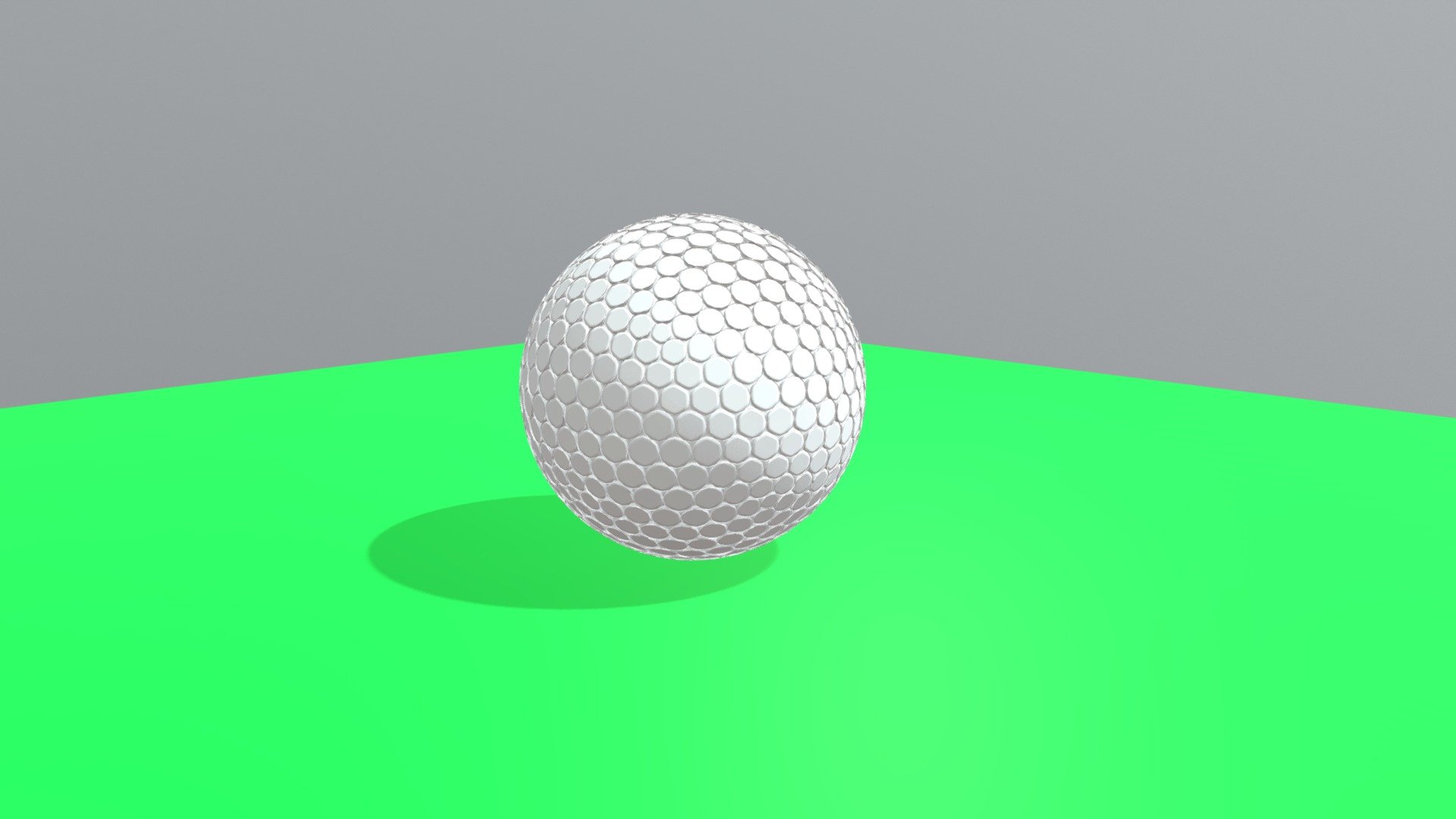 Simple Golf Ball With Green Background