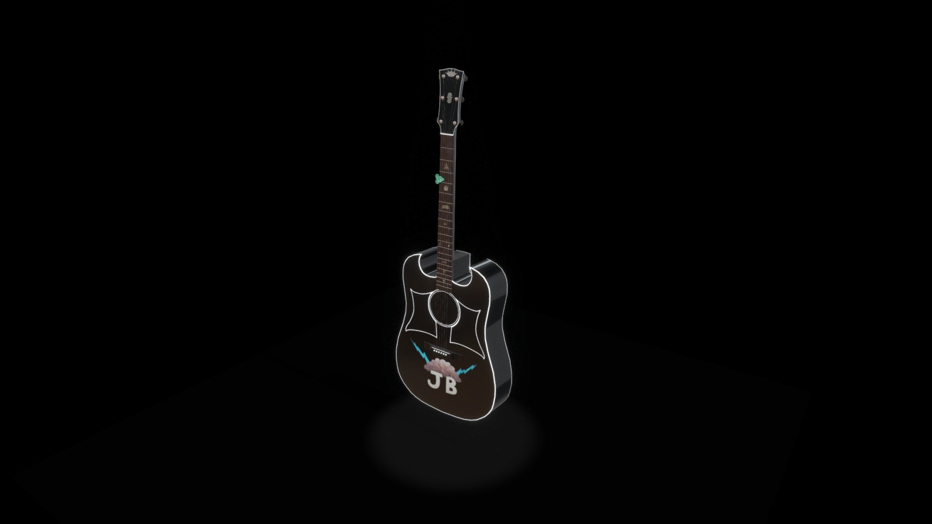 maratón Cerdo desnudo Jack Black's Guitar (Tenacious D) - 3D model by Lucas Quincoses Toledo  (@lucasquincoses) [493c26e]