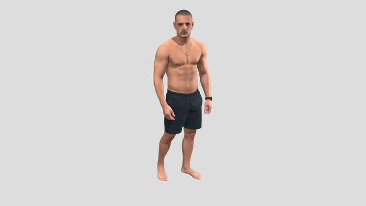 Shirtless Athletic Portrait – Modello 3D gratuito STL